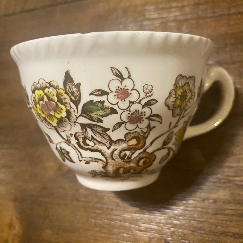 Set of 2 Dorset Woods & Sons Vintage Floral Patterned Teacup